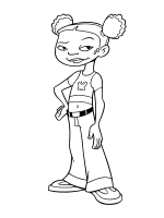 A coloring page of american dragon ball z - jake long